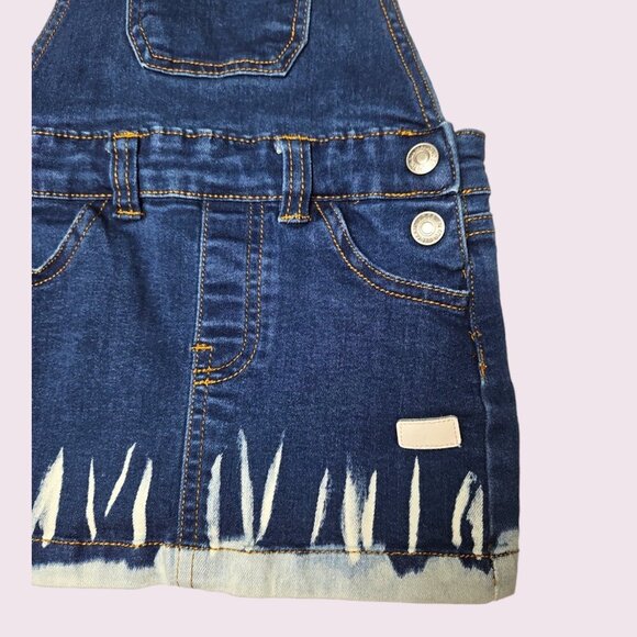 7 For All Mankind Girls Blue Jean Overalls Dress - Picture 3 of 3